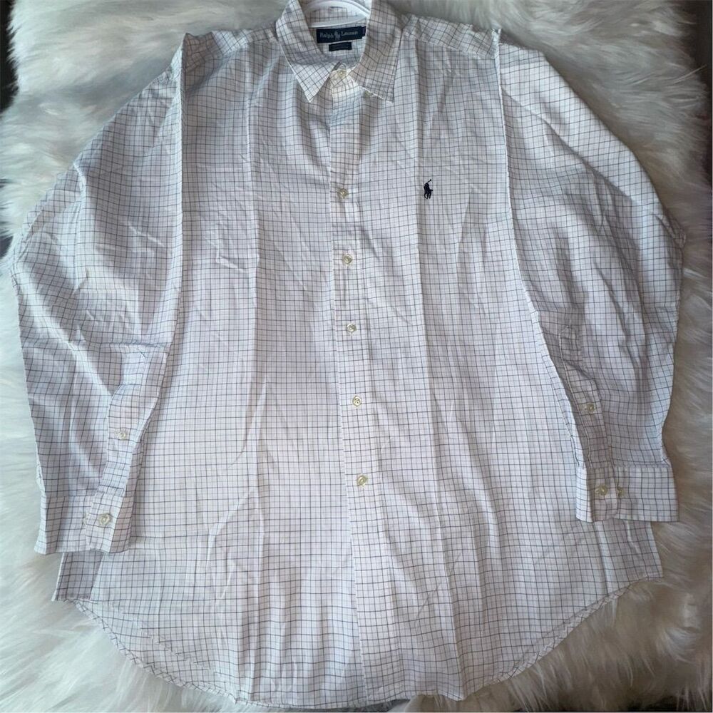 Ralph Lauren Men's Checkered Button-Down Bussiness Office Dress Shirt 16 1/2 - Picture 5 of 11